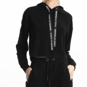 Cropped silhouette hoodie